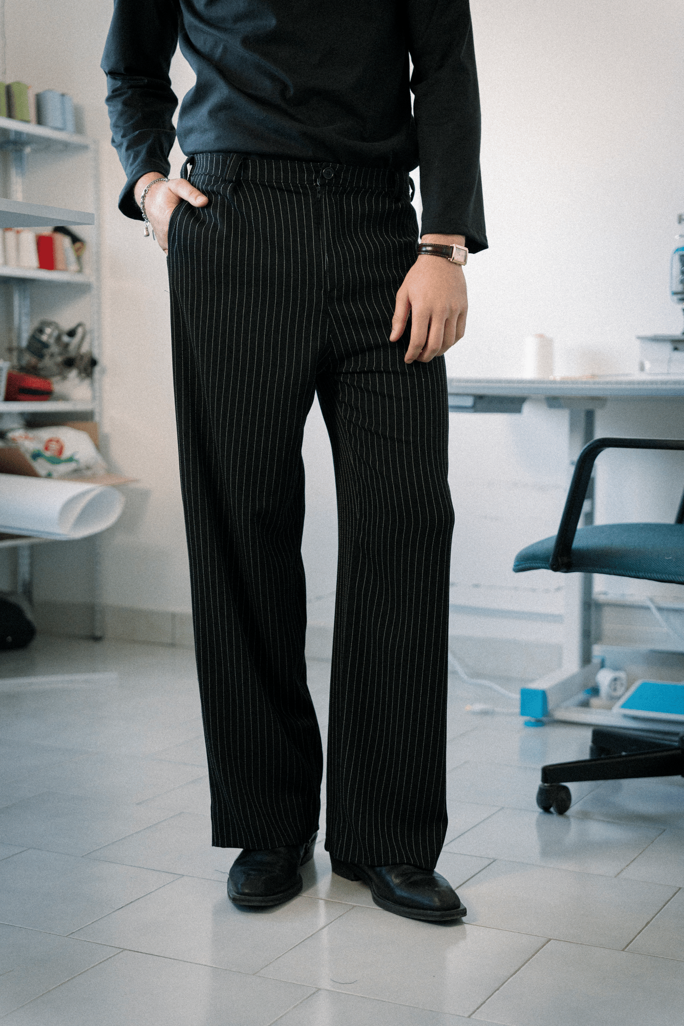 NIGHTLINE Pinstripe Trousers 3