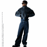 Distressed Raw Denim Jeans